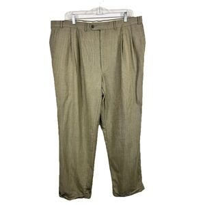 LAUREN Ralph Lauren 100% Wool Houndstooth Trousers 42x32 Preppy Academia Classic